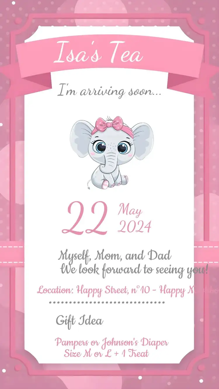 Elephant Baby Shower Delicate