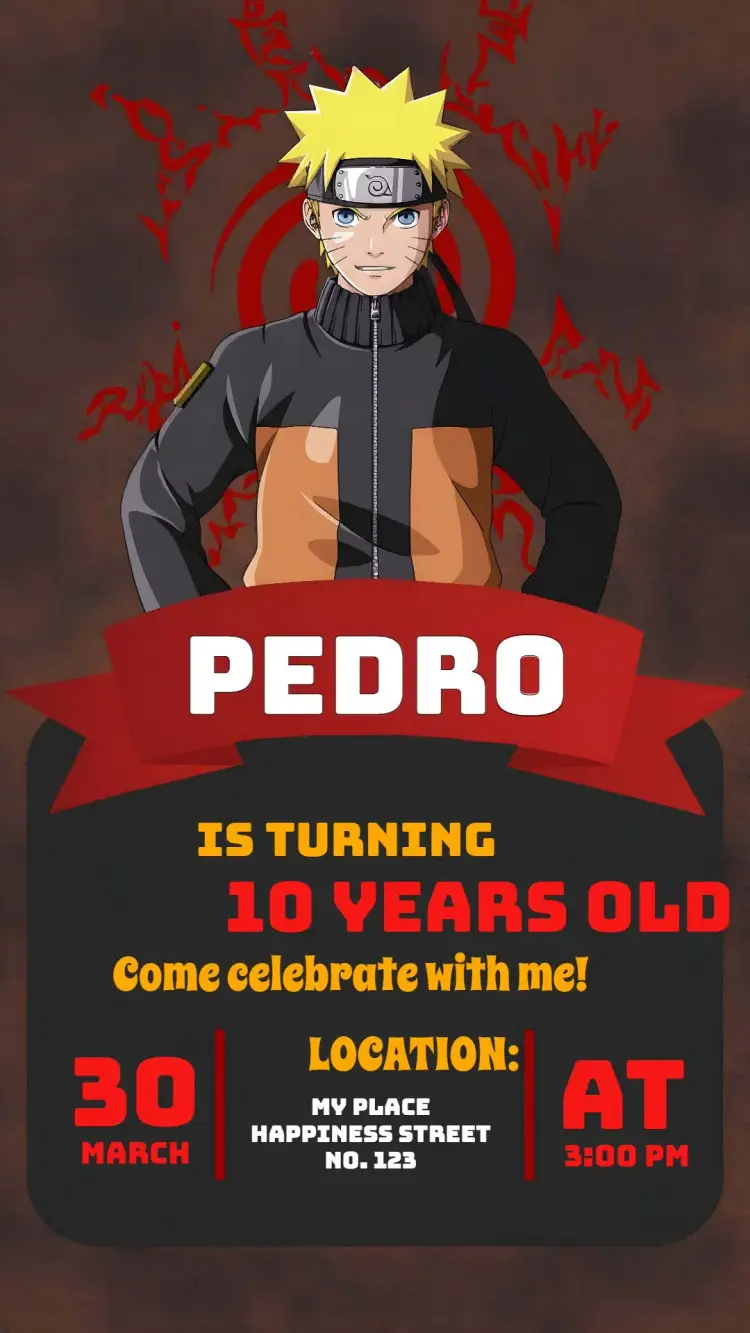 Naruto 9 invitation