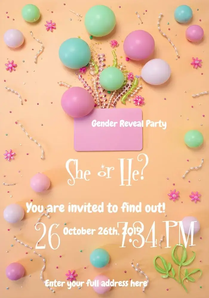 Invite Simple Boy Or Girl Gender Reveal Party editable and customizable