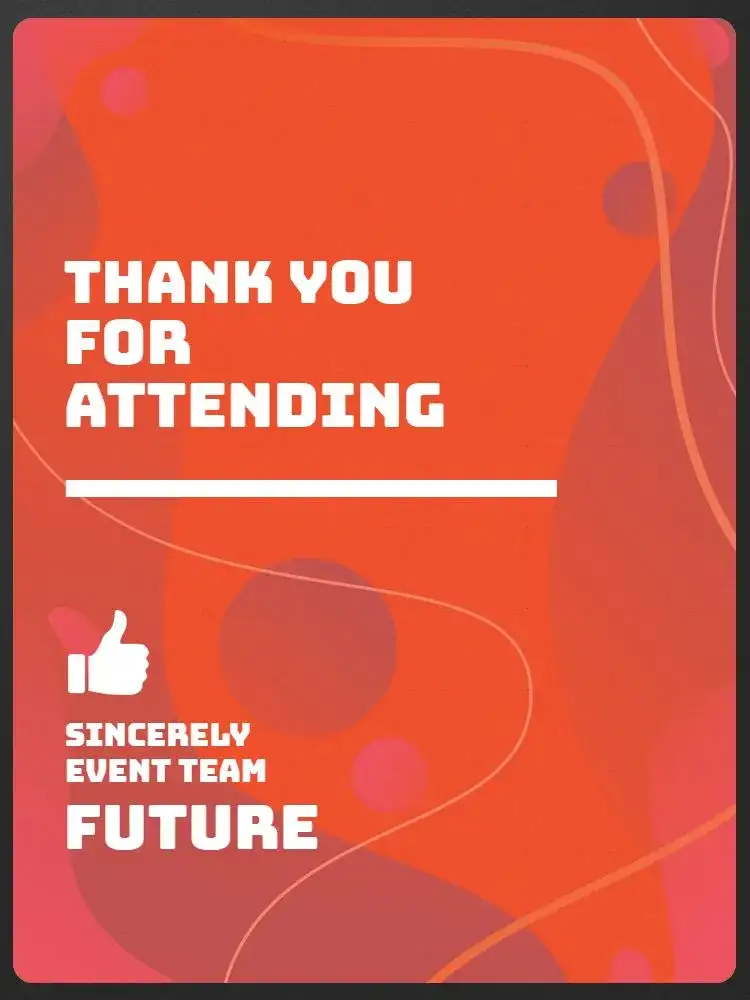 Thank You Card for Attending Modern Minimalist Event