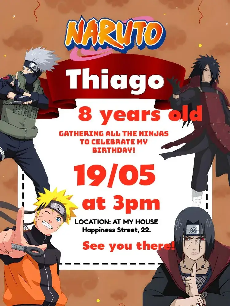 Naruto Konoha invitation