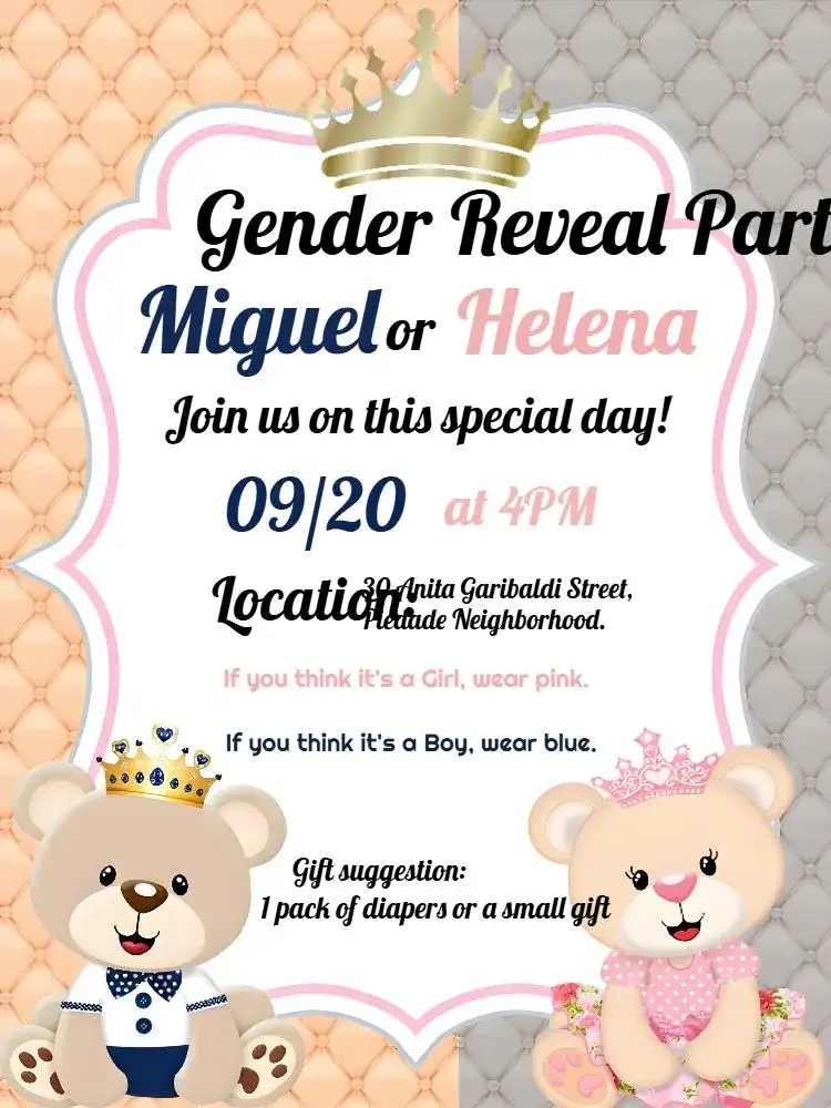 Prince Teddy and Princess Pink Gender Reveal Tea Party