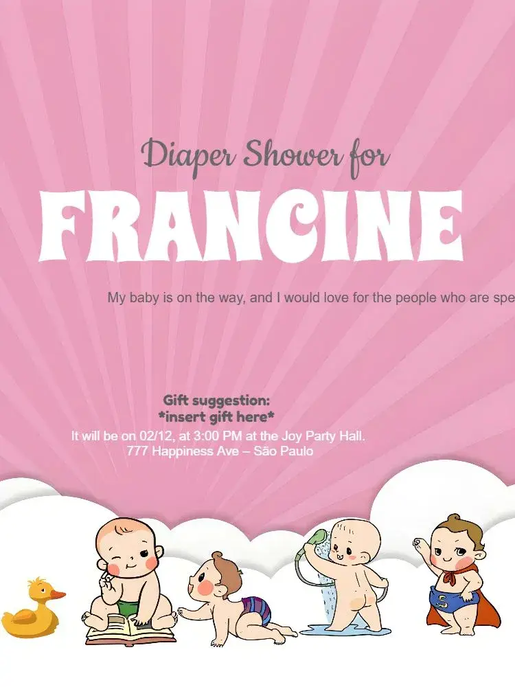 Baby Shower for Girls invitation