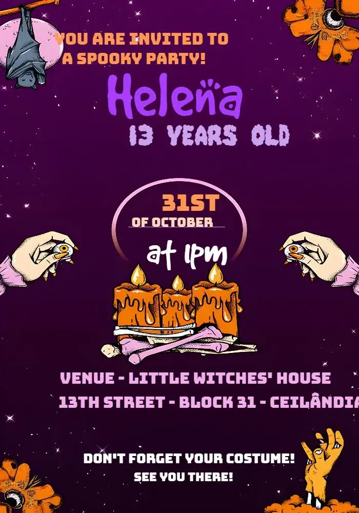 Halloween Day invitation