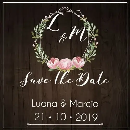 Invite Save The Date Rustic Floral Garden editable and customizable