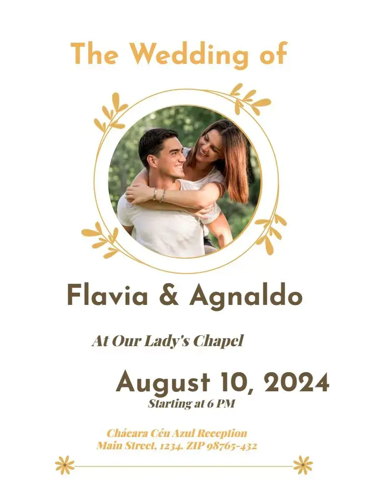 Invite Delicate Virtual Wedding For Whatsapp With Photo Meeting editable and customizable