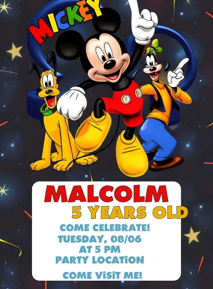 Mickey Mouse Clubhouse invitation