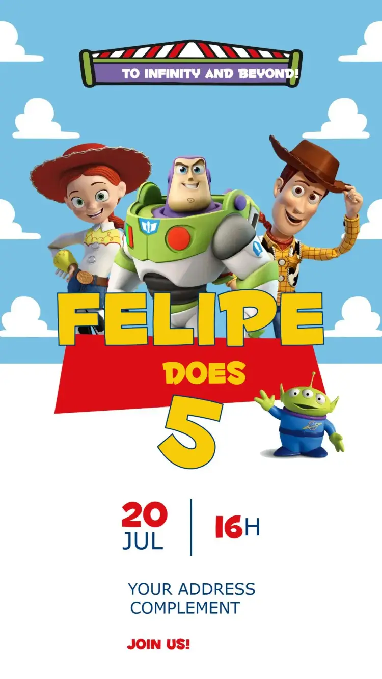 Toy Story invitation