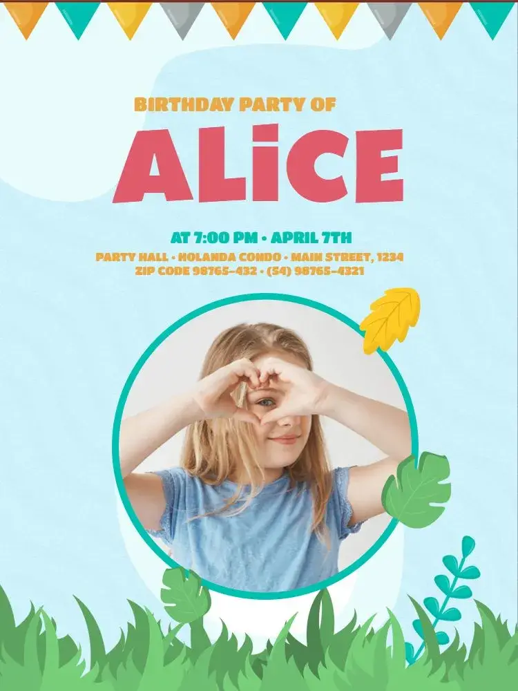 Children's Photo Celebration invitation