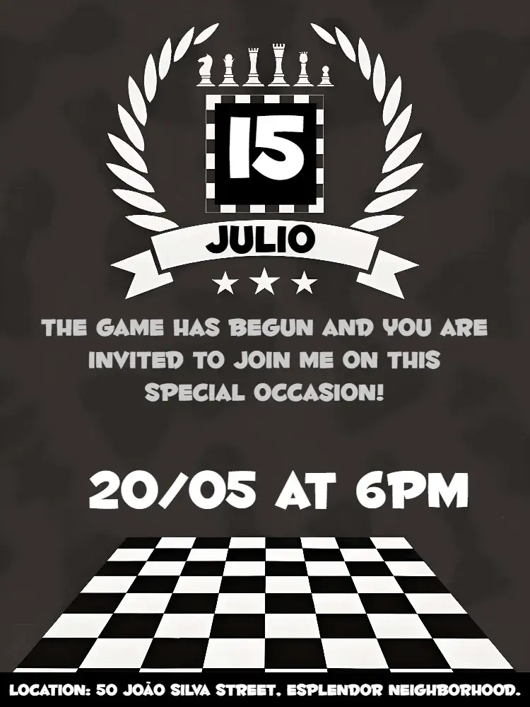 Chess Board Invitation