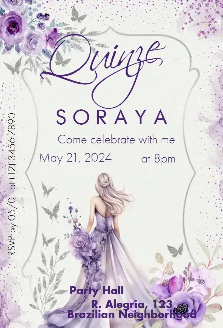 Debutante 15 years invitation