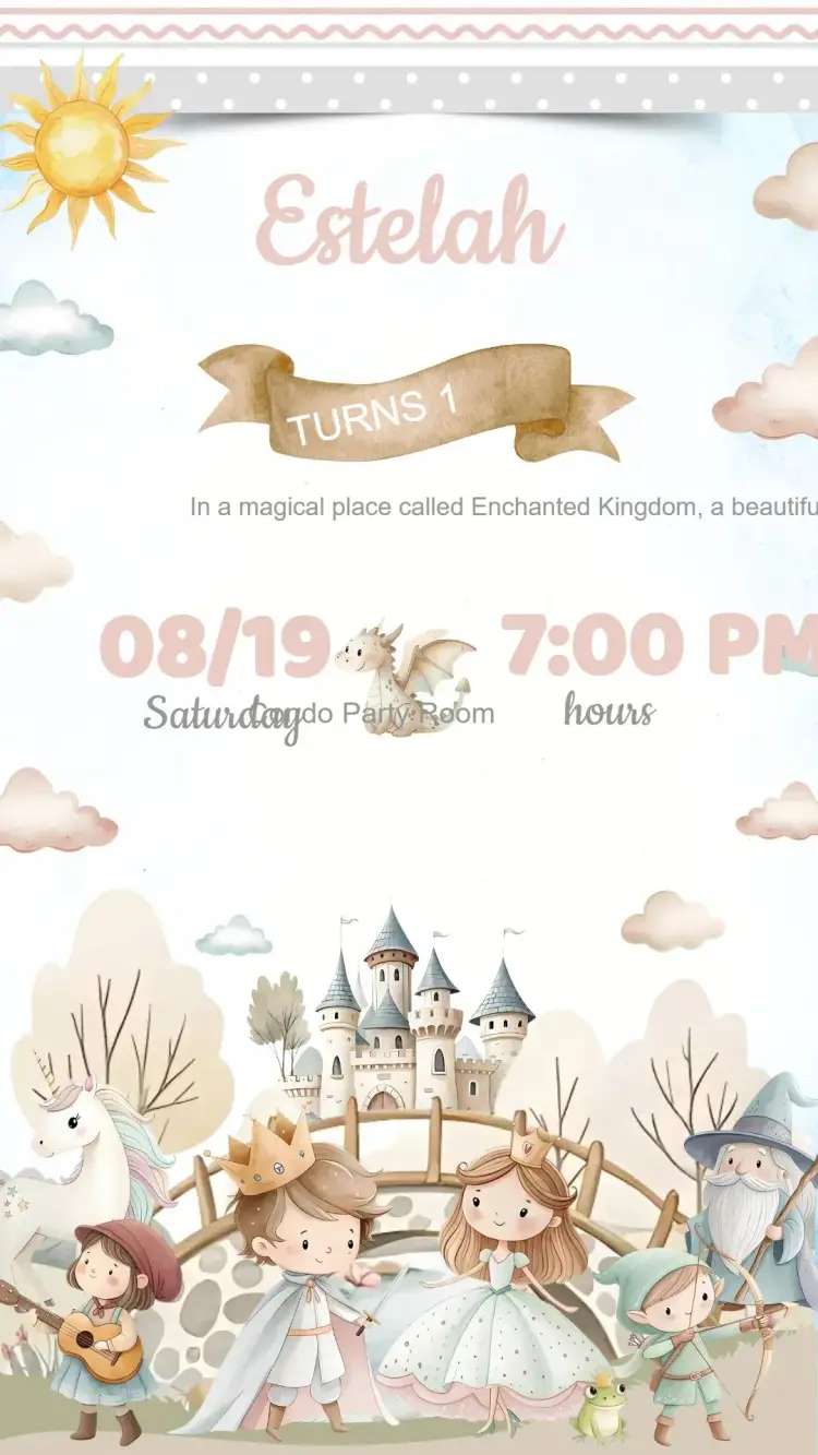Enchanted Kingdom Birthday Invitation