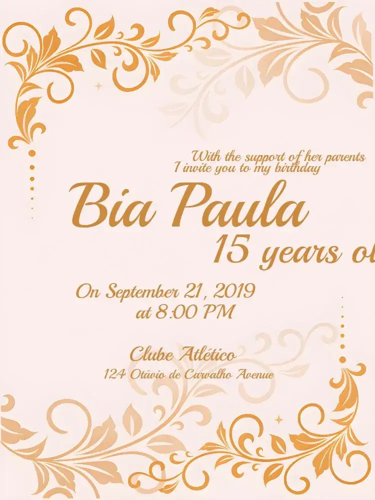 Invitation 15 Years - White And Gold Provençal – Sweet 15 theme white, golden, Provencal, elegant, arabesques