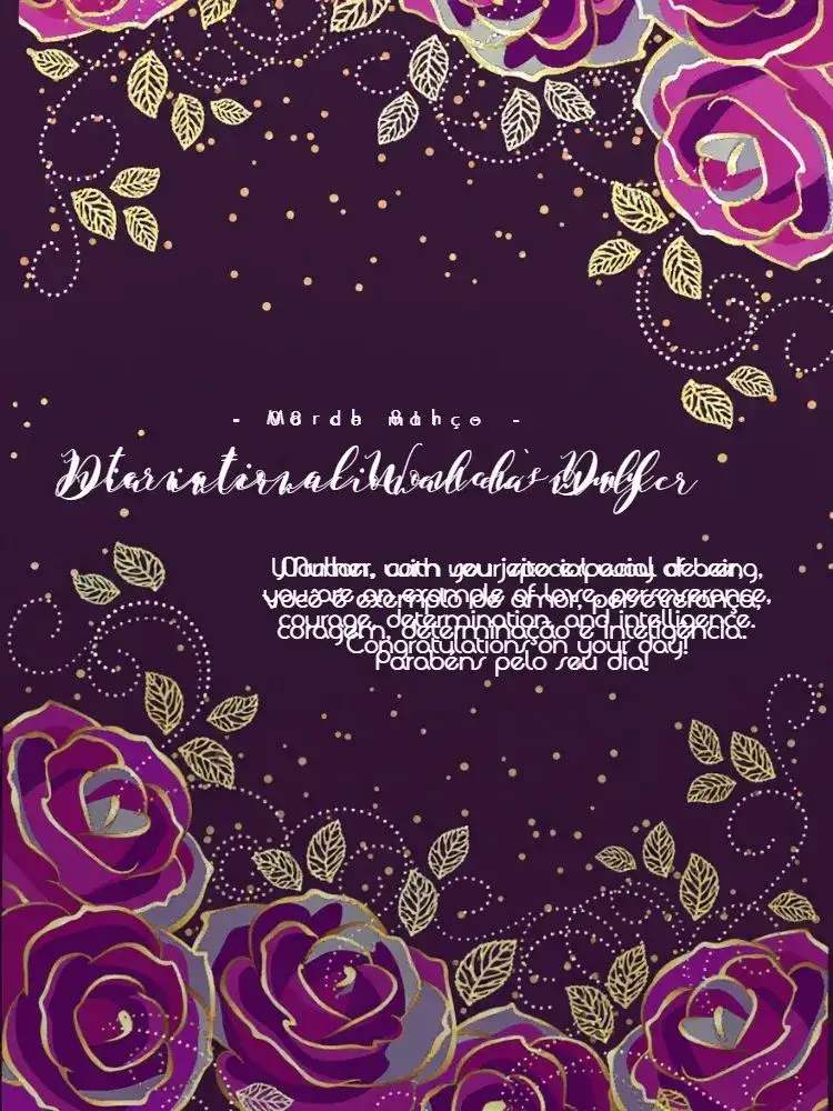 Invitation Post International Women's Day Greetings – Most searched for theme floral, pink, modern, delicate, feminine