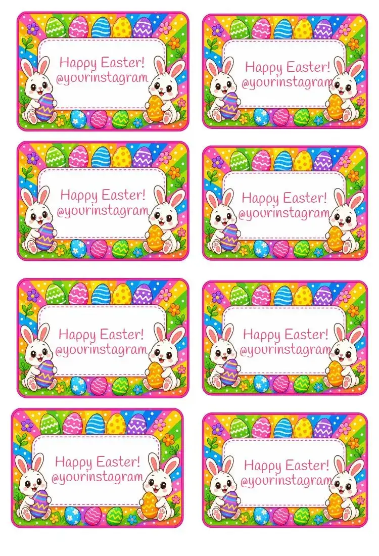 Invitation Easter Sticker – Commemorative Dates theme colorful, fun, childish, cheerful, Easter, festive