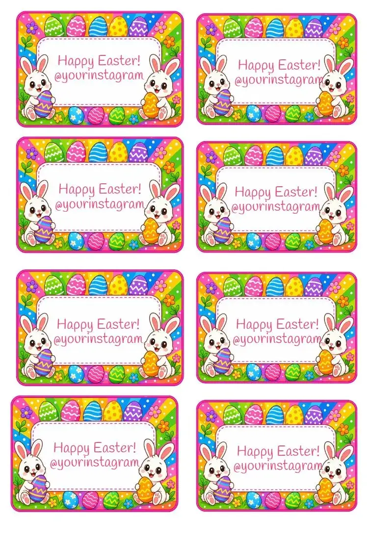 Easter Sticker invitation