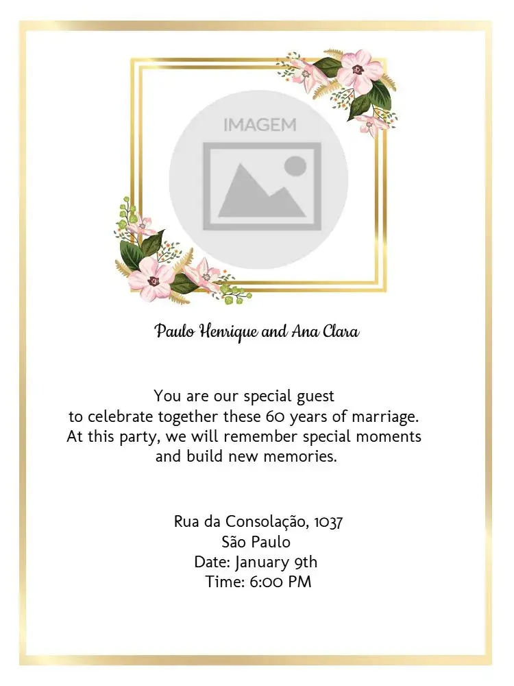 Diamond Digital Anniversary invitation