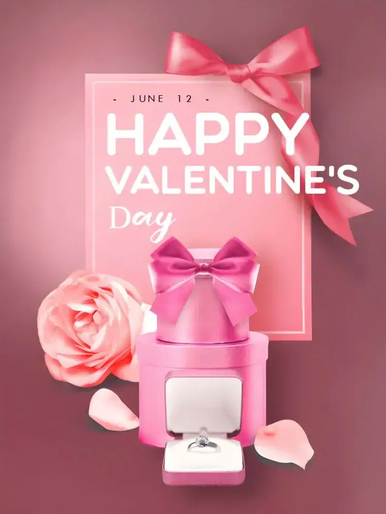 Invitation Post Valentine's Day June – Most searched for theme floral, romantic, modern, delicate, minimalist