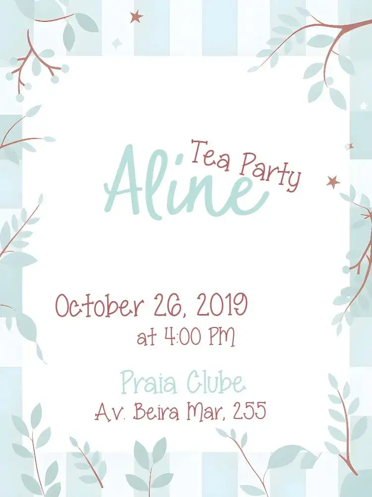 Invitation Bridal Shower Ramos Branch – Bridal Shower theme green, organic, rustic, minimalist, floral