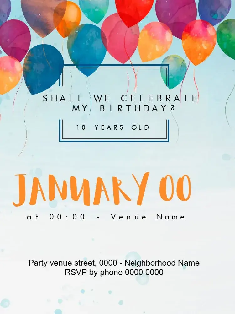 Invite Online Boy editable and customizable