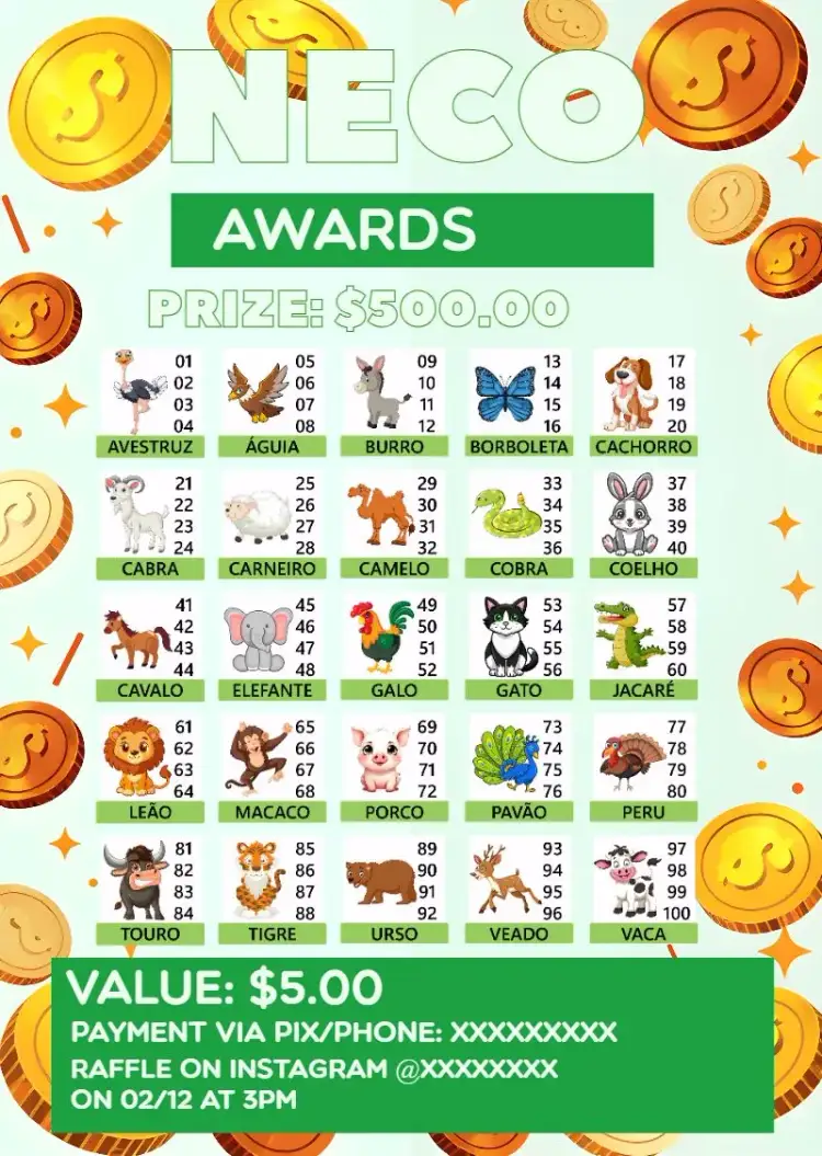 Invitation Raffle Of Animal Awards Coin – Tickets theme colorful, fun, animals, games, vibrant