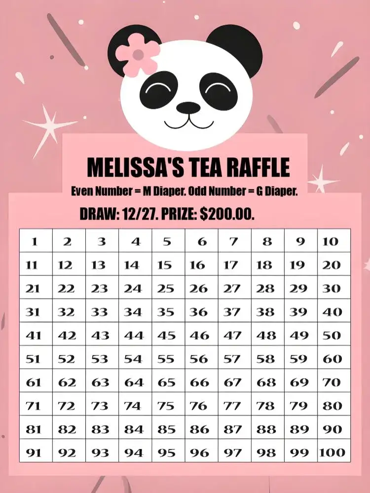 Invitation Pink Black Panda Raffle Tea – Raffle Tea theme panda, striped, modern, cute, black and pink