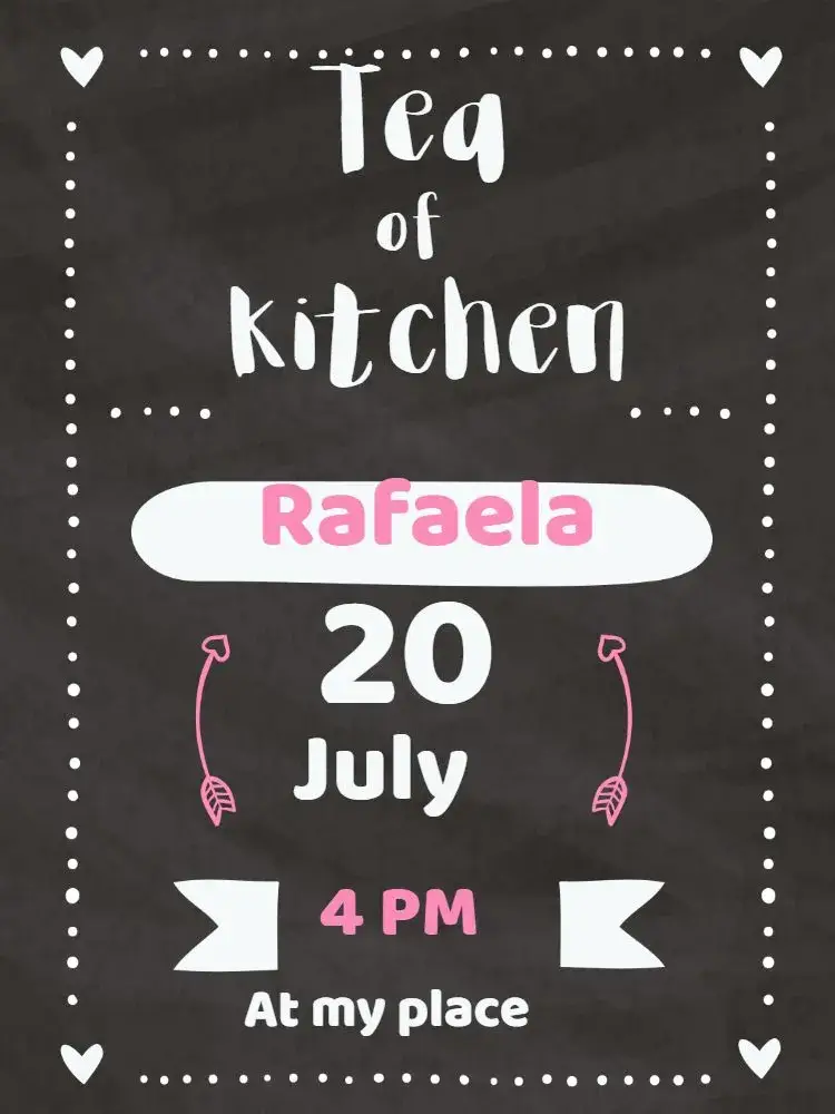 Bridal Shower - Chalkboard Arrows Template invitation
