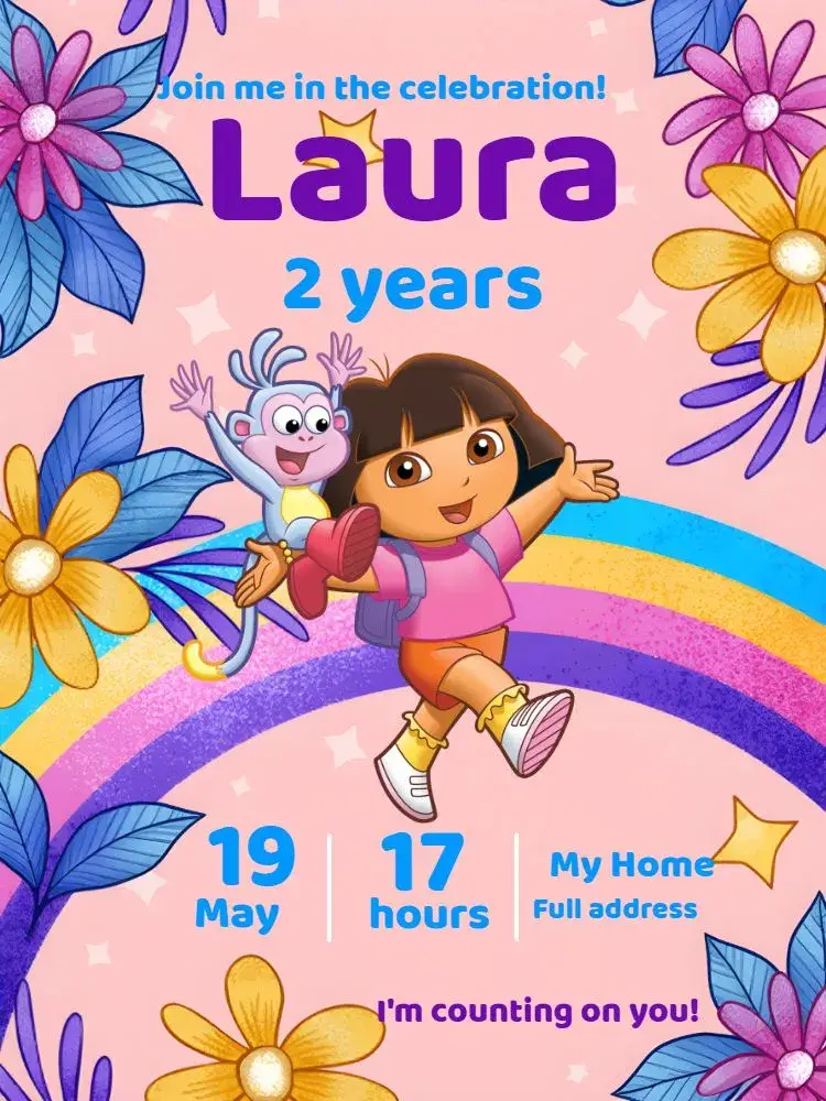 Dora the Explorer Cheap invitation