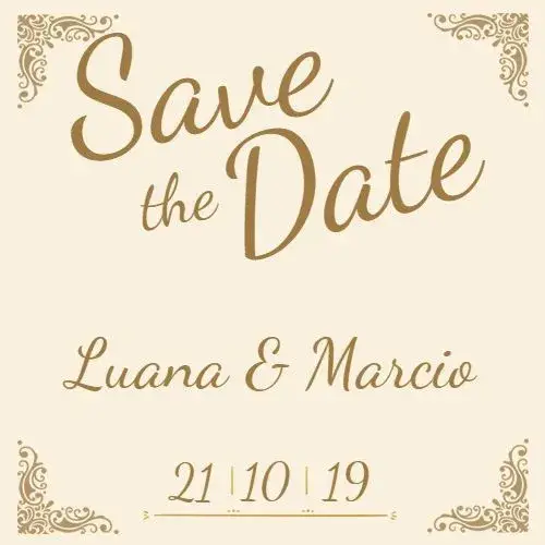 Invite Save The Date Classic Arabesque Wedding Anniversary editable and customizable