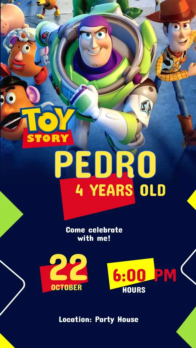 Toy Story Birthday Invitation