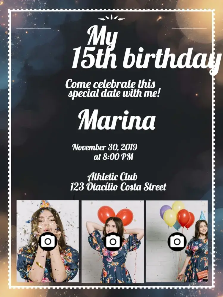15 Years With Mosaic Photos invitation