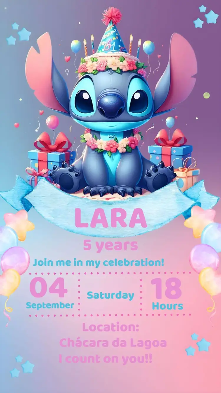 Pink Stitch invitation
