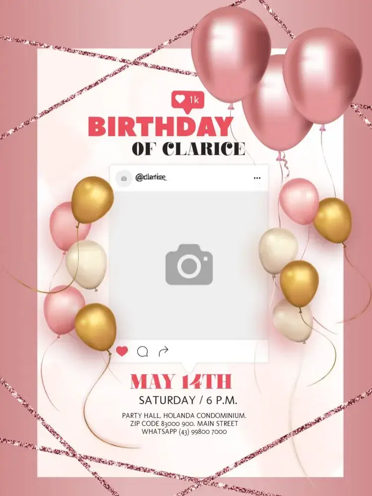Adult Photo Party invitation