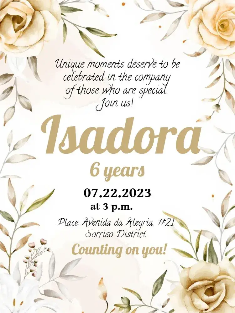 Invite Delicate Floral editable and customizable