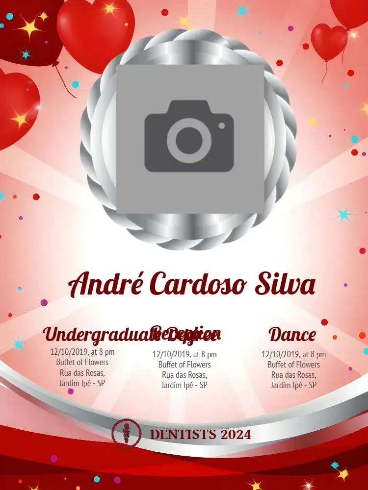 Invitation Dentistry Graduation With Golden Photo – Graduation theme golden, contemporary, elegant, minimalist, luxurious