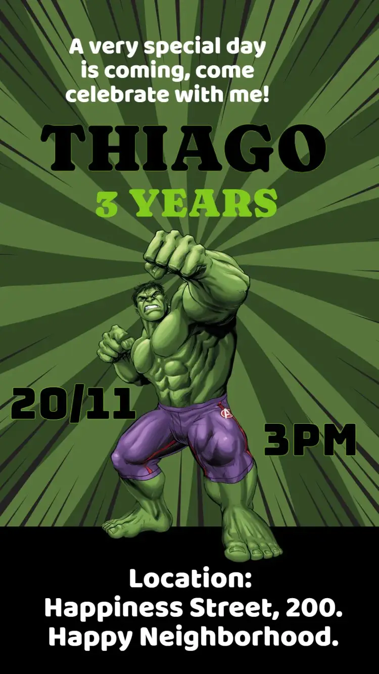 Huck's Birthday invitation
