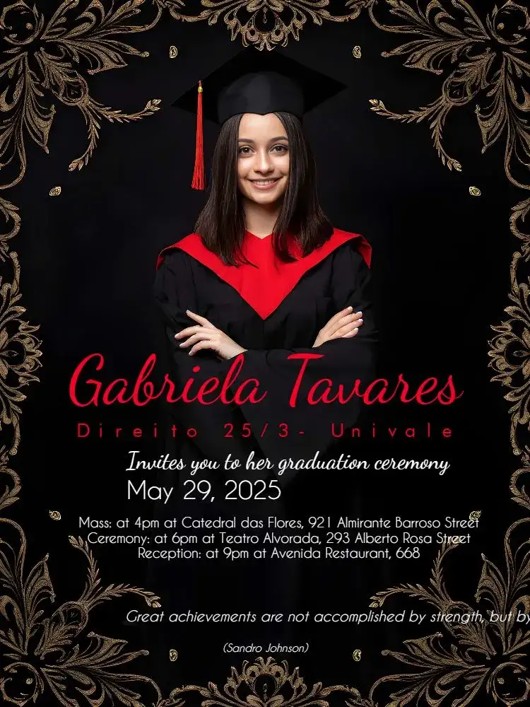 Law Graduation With Red Photo