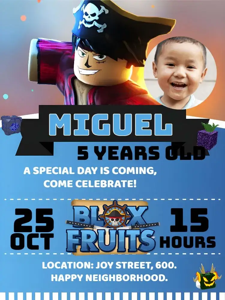 Blox Fruits Roblox With Photo Bloxfruis invitation