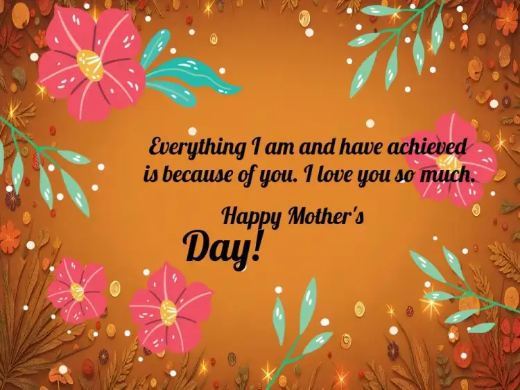 Invitation Red Mother's Day Card – Commemorative Dates theme vibrant red, floral, elegant, modern, romantic