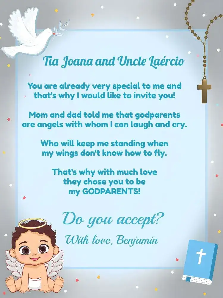 Godparents Of Baptism Little Angel Baby Ramos