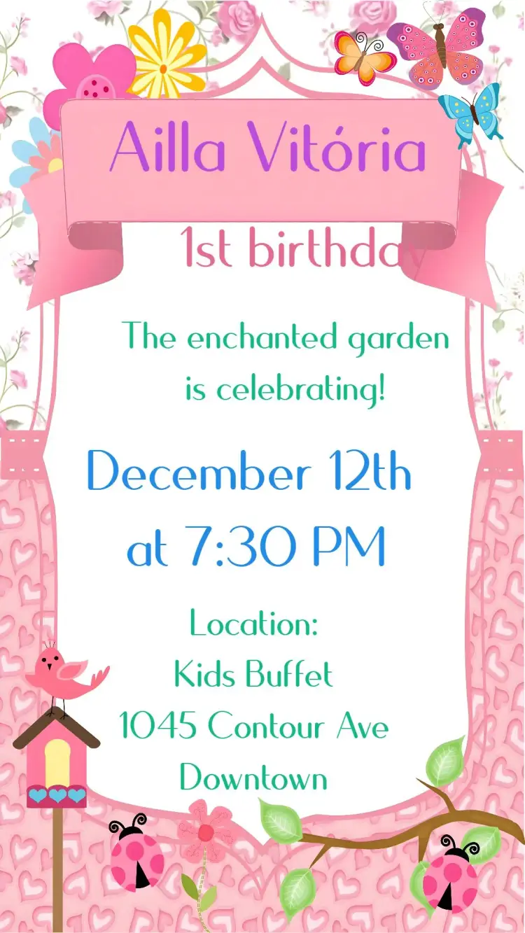 Enchanted Garden invitation