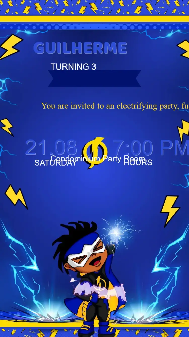 Super Shock Birthday Invitation
