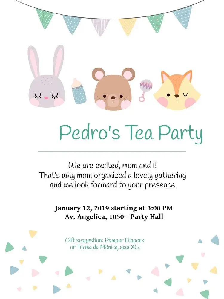 Baby Shower Gender Reveal invitation