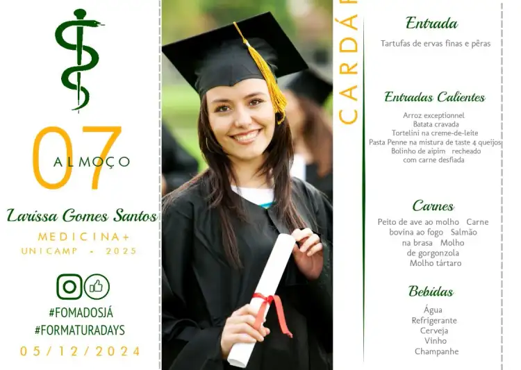 Menu Triangle Medicine Graduation With Medical Photo