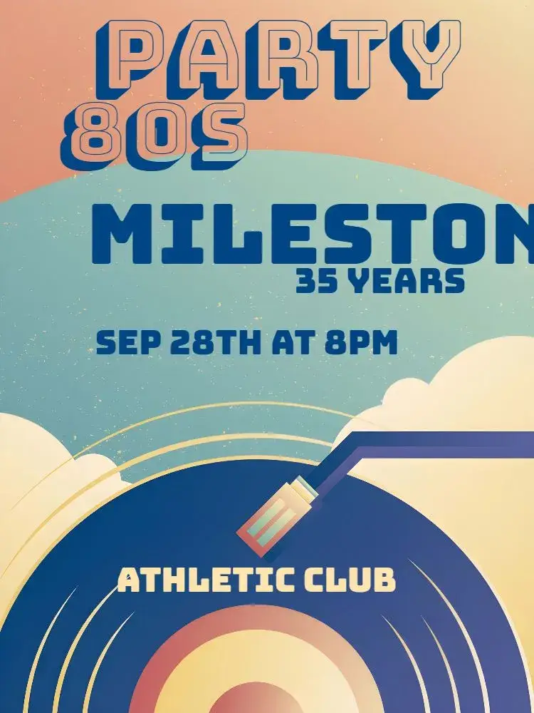 80's Retro invitation