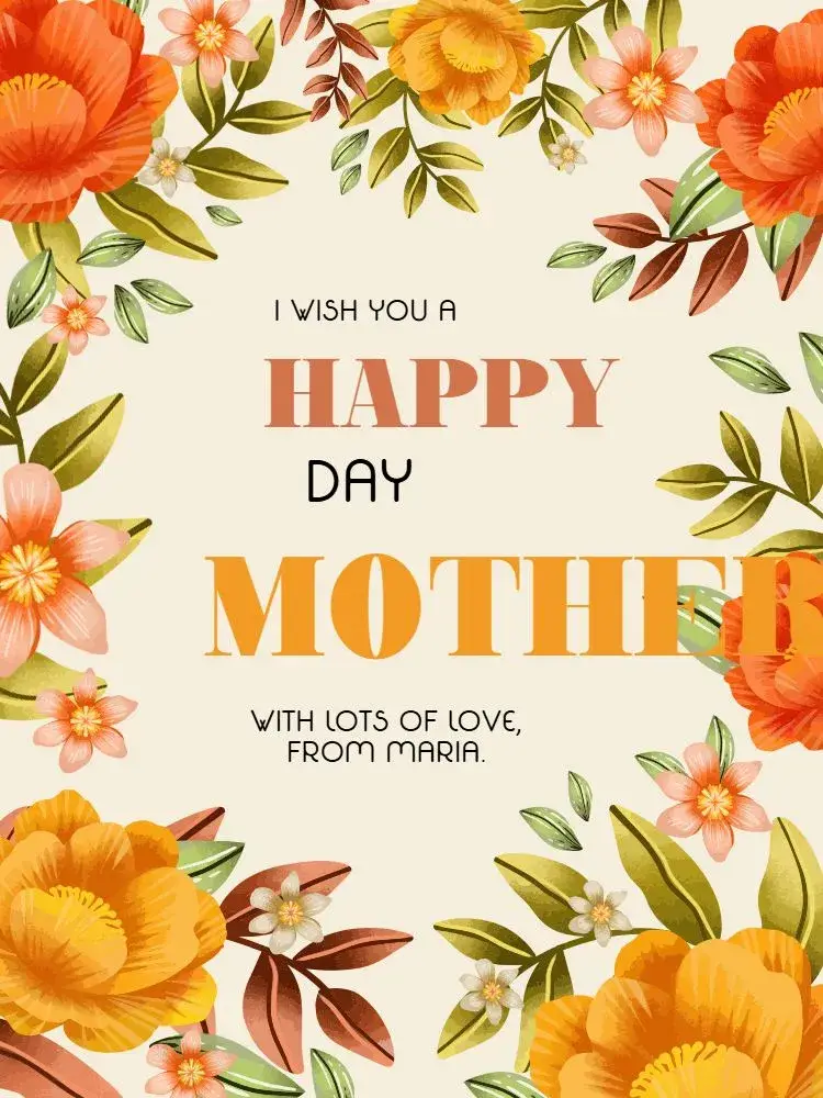 How to Make Colorful Floral Creative Mother's Day Card invitation