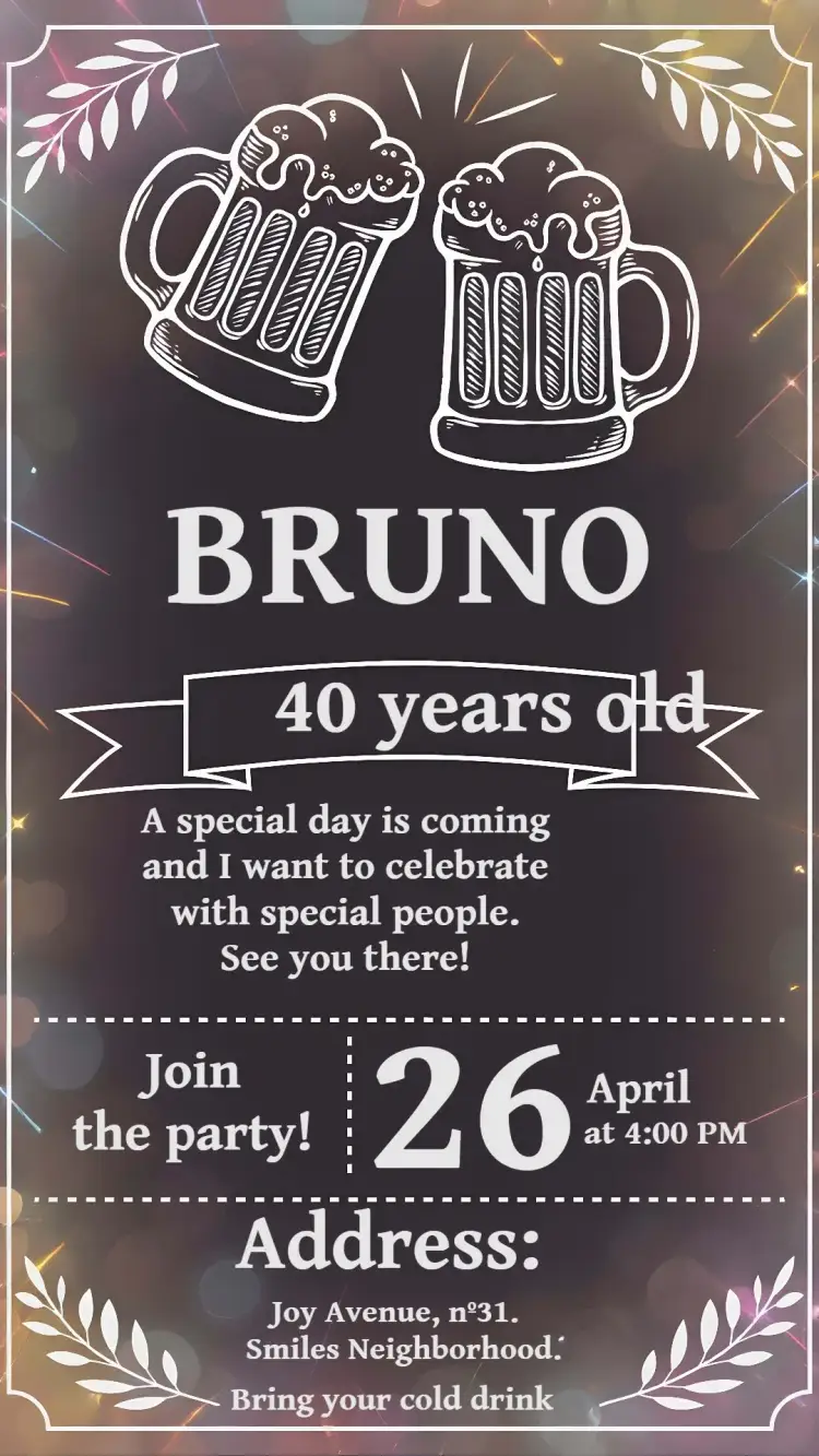 Invitation BBQ Chalkboard Meat – Birthday theme chalkboard, rustic, modern, black and white, craft, casual