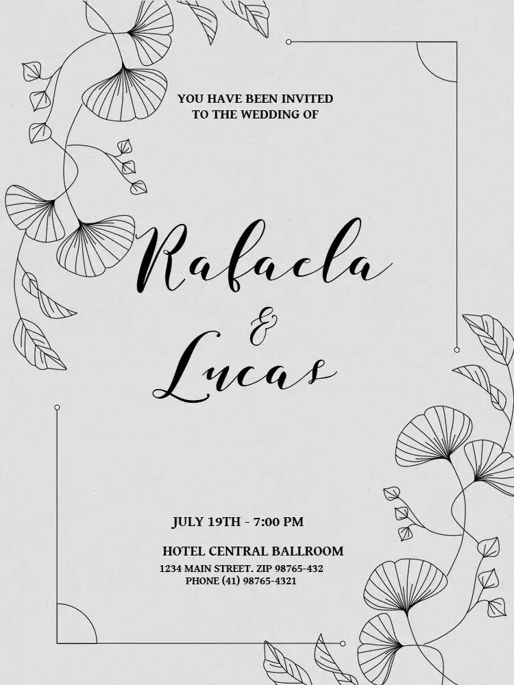 Invitation Rustic Delicate Light Wedding – Wedding theme rustic, delicate, minimalist, floral, gray, light