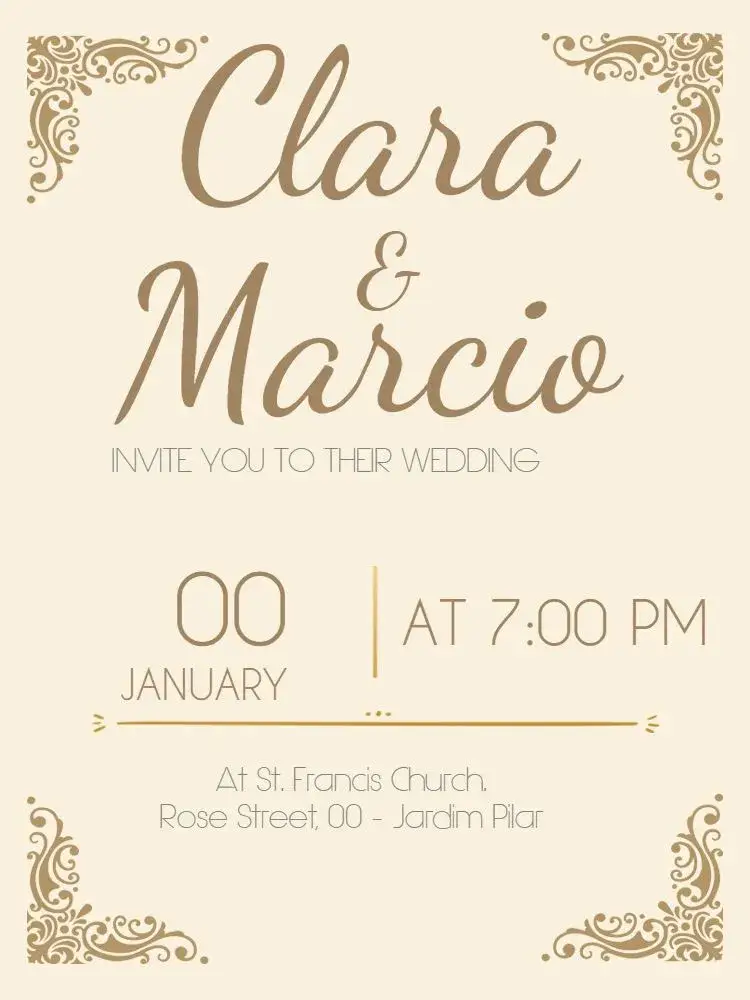 Classic Arabesque Digital Wedding invitation