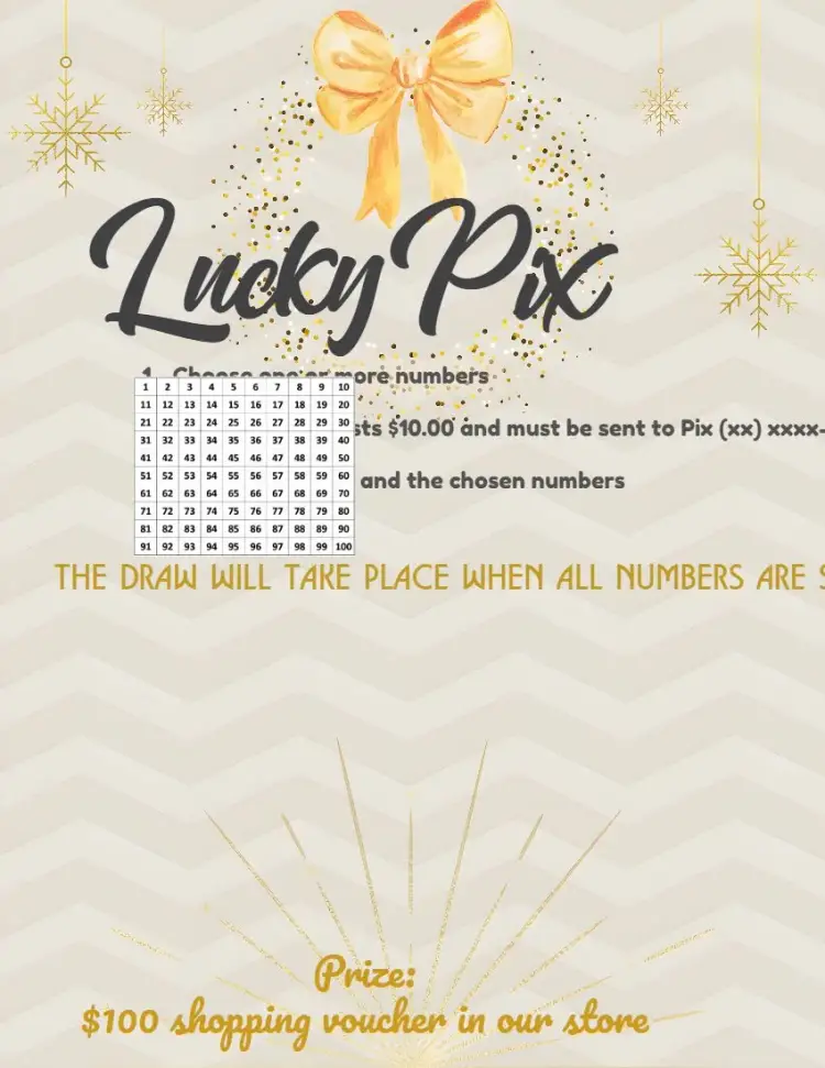 Invite Pix Da Sorte De Ano Novo Natal editable and customizable